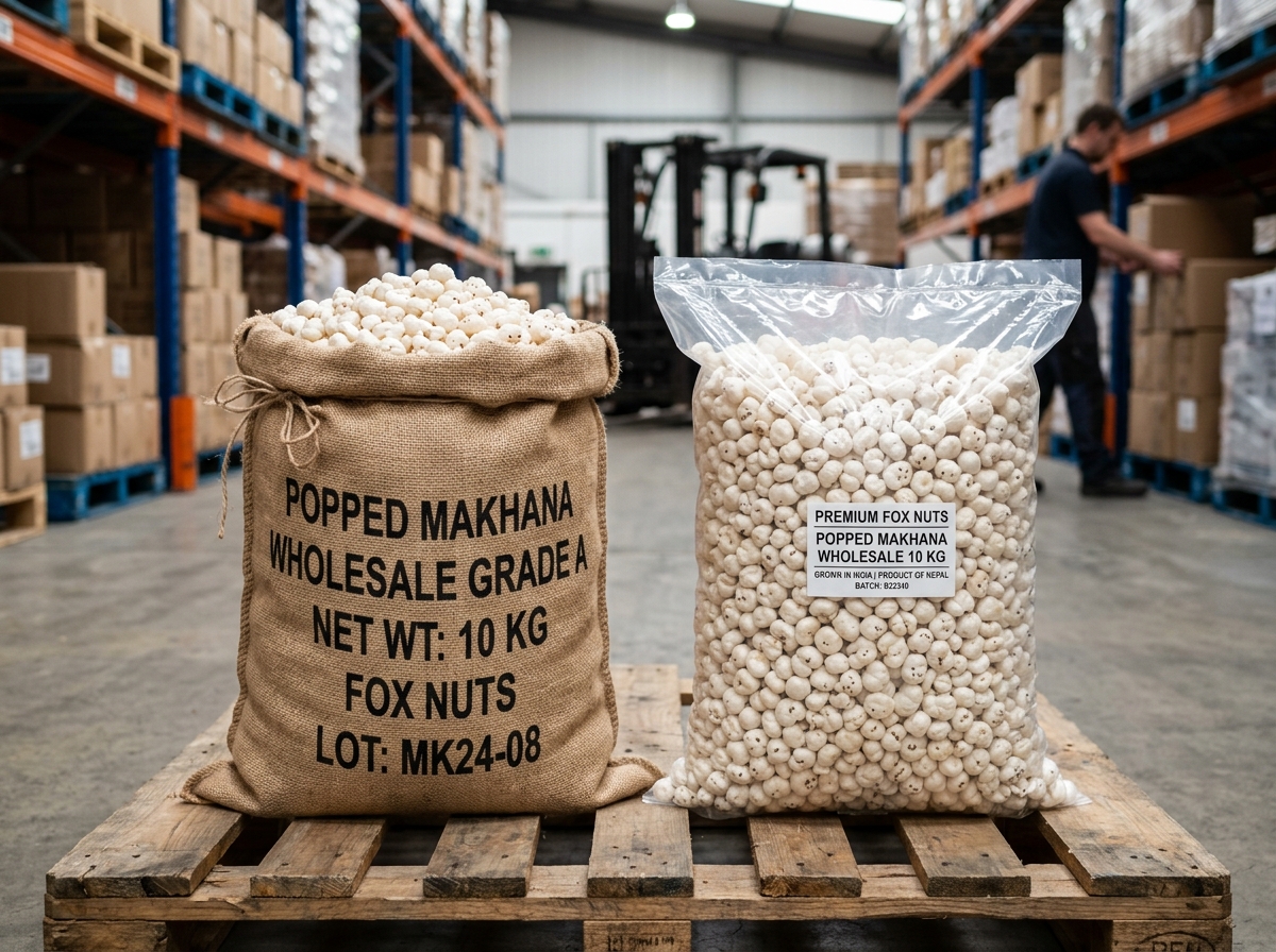 B2B Wholesale Makhana Packaging Bags and Burlap Sack
